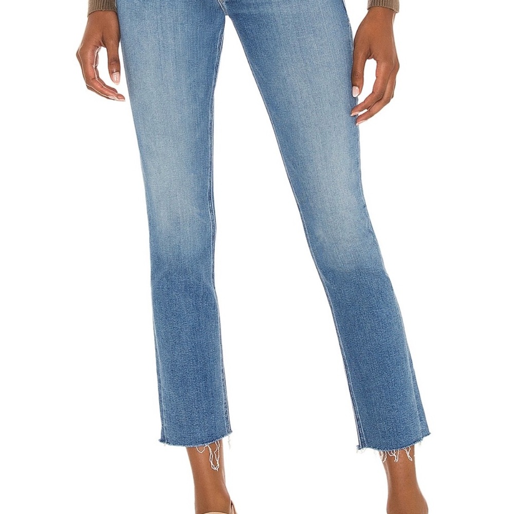 MOTHER Mid Rise Dazzler Ankle Fray